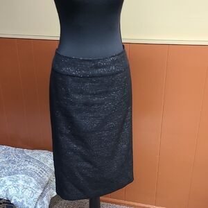Nipon Boutique Shimmering Black Pencil Skirt
